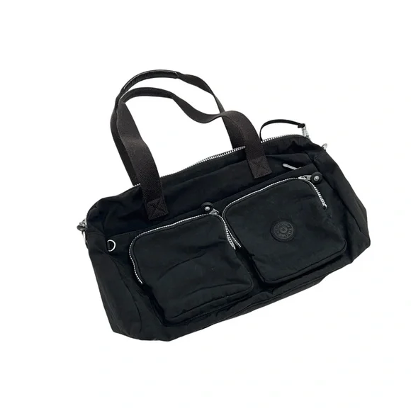 Kipling Black Duffel Small Bag Compact Durable - Picture 2 of 9